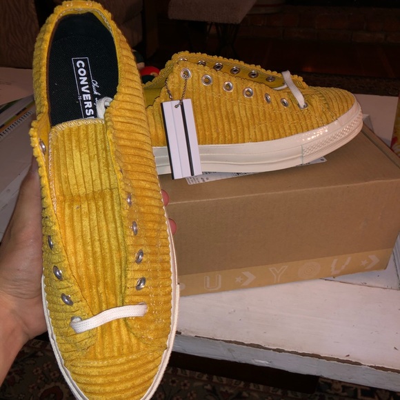 yellow corduroy converse